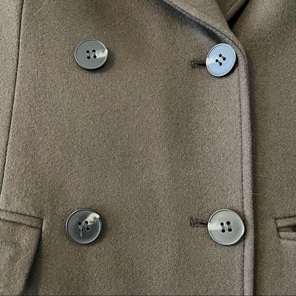 Club Monaco 80% Wool Olive Green Peacoat - Picture 3 of 8